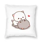 Наволочка в скандинавском стиле персик и Гома мочи кошка любовь наволочка для домашней декоративной Квадратной Подушки на заказ Наволочка для дивана наволочка