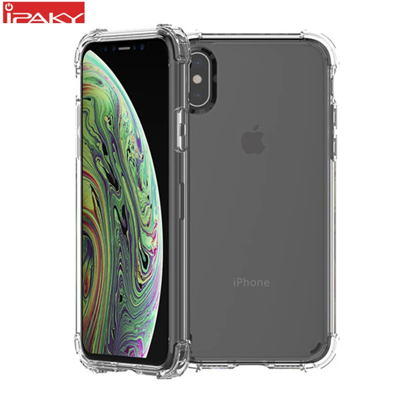 Чехол IPAKY для iPhone XS чехол 6 6s 7 8 Plus ПК задний бампер из ТПУ Гибридный прозрачный