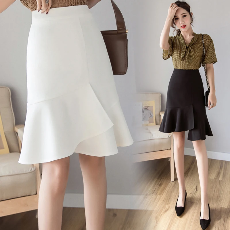 

Повседневная трапециевидная юбка, женская модная универсальная Асимметричная юбка-годе средней длины в стиле ретро, Новинка весна-лето 2022