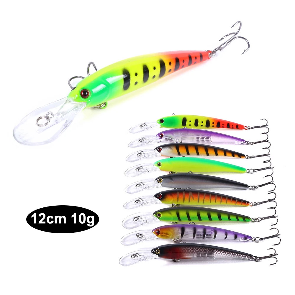 Hengjia 1 шт. 12 см 10 г Minnow бандиты рыболовный воблер блесна искусственная