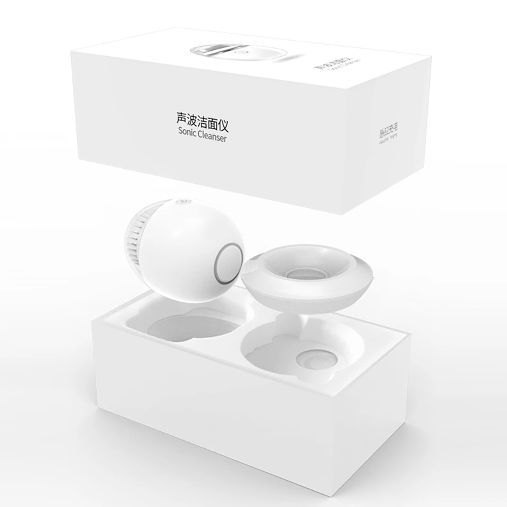 

New Sonic Vibration Cleansing Brush 3 Modes Waterproof Smart Timer Wireless Charging For Facial Massage & Exfoliation