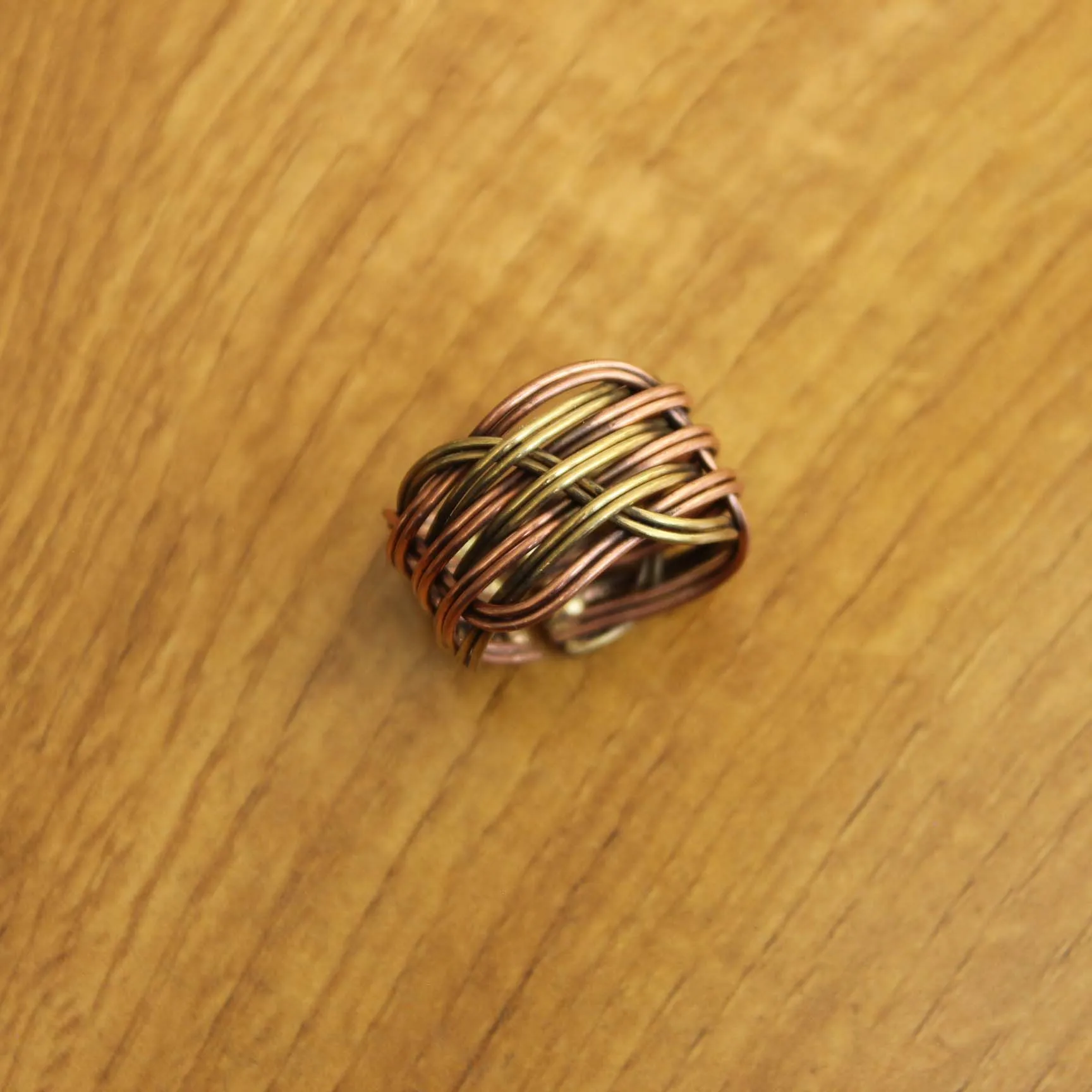 Кольцо ручной работы из тибетской меди RG138 плетеное трикотажное кольцо с