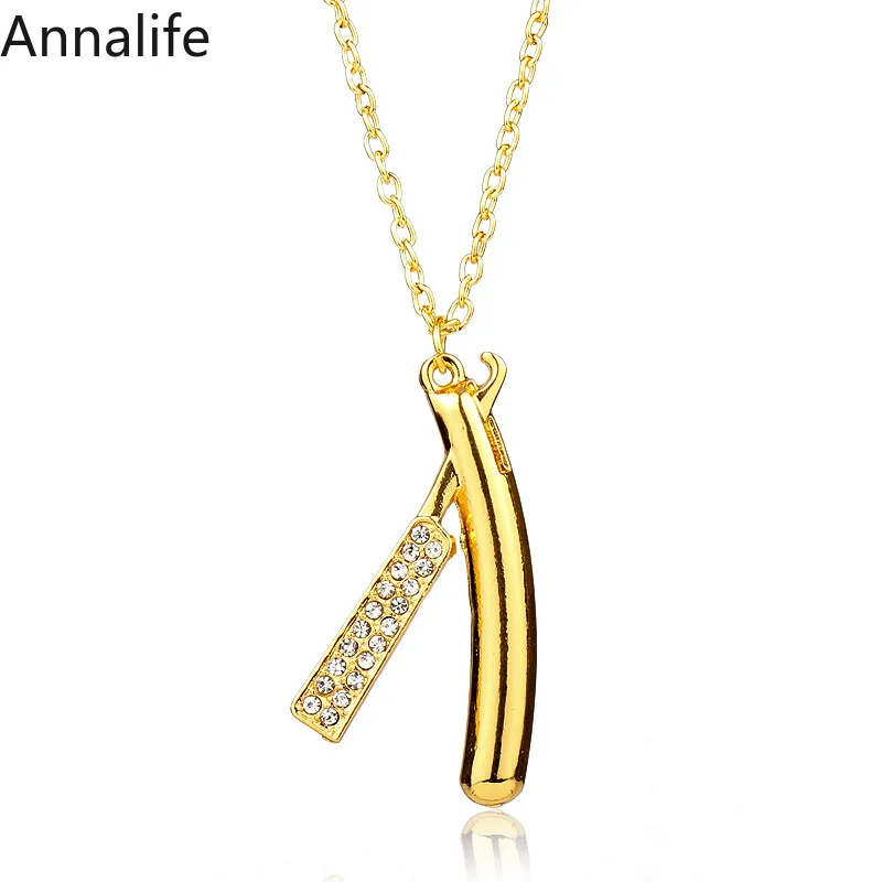 Новинка 2019 ожерелья с подвесками в виде бритвы мужские ювелирные изделия форме