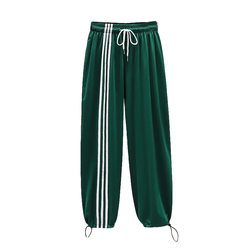 

EHQAXIN Summer New Style Plus Size Women's Ice Silk Sweatpants Loose-Fitting Lantern Harem Casual Pants Trousers L-4XL