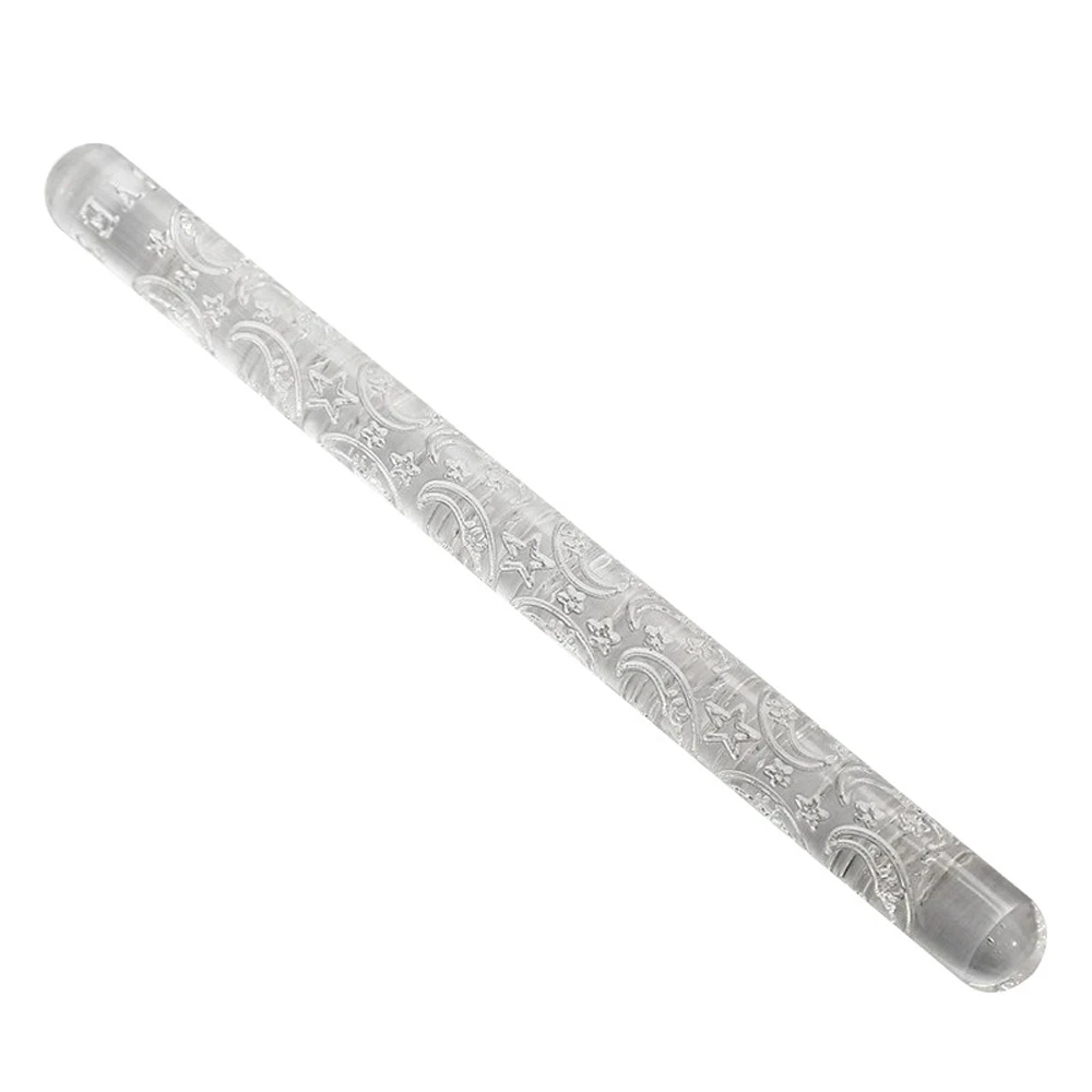 

1PC Acrylic Rolling Pin Designed Fondant Cake Impression Rolling Pin Pastry Roller Kitchen Accessories Embossing Baking Tools
