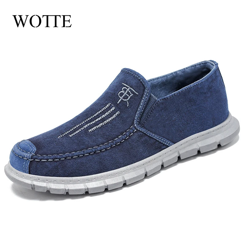 

Fashion Slip-on Men's Canvas Shoes Breathable Footwear Lightweight Men Loafers Autumn Men's Casual Shoes Lazy Flat Shoes men