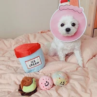 new ins korea pet toy ice cream bucket luminous squeaky ball dog toy pet stuffed toy fun puzzle scratch resistant training toy