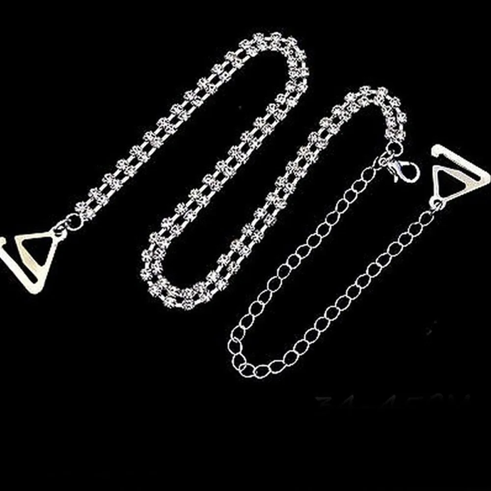 Модный металлический сексуальный бюстгальтер с жемчужинами и стразами для