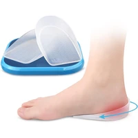 2 pcs kapmore silicone gel heel pad clear non slip pain relief gel heel pad for adults men women sports shoes foot care tools