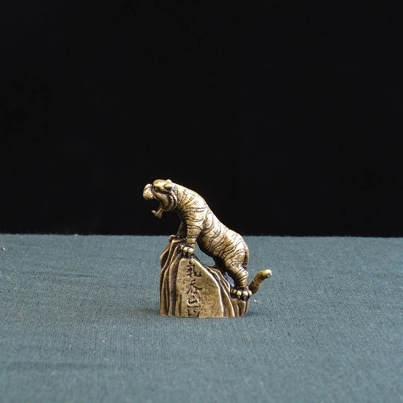 Fengshui коллекция удачи Бронзовый Зодиак тигр стол орнамент БРОНЗОВЫЙ ТИГР чай