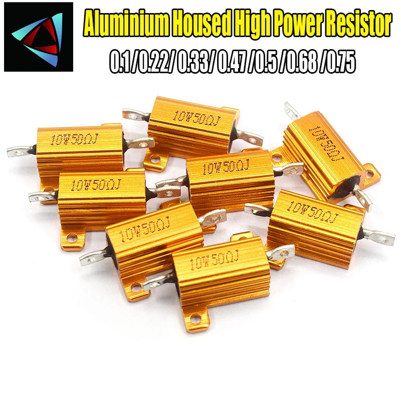 2 шт. высокомощный резистор RX24 10 Вт с алюминиевым корпусом|Резисторы| |