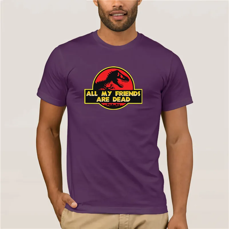 

100% Cotton fashion summer mens tshirt for mans All My Friends Are Dead short sleeve tshirt men