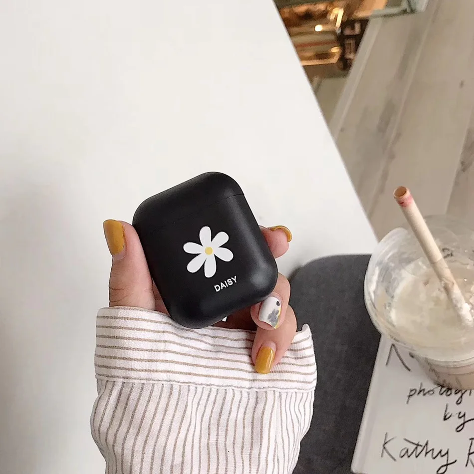 Daisy Для AirPods случае 3D мультяшный наушник чехол для Apple Airpods 2 забавные интимные аксессуары защитную крышку с палец кольцо ремень - Цвет: Daisy