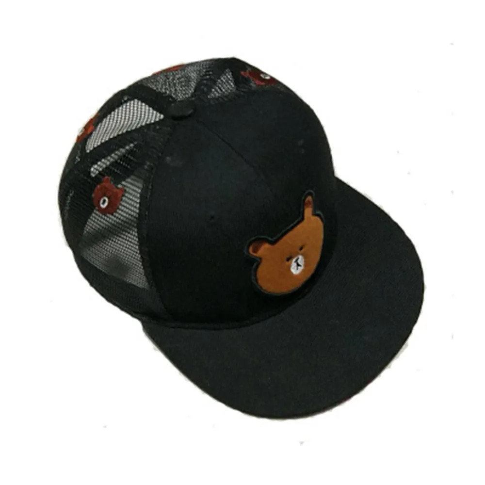 Бейсболка детская Спортивная черная сетчатая в стиле хип-хоп