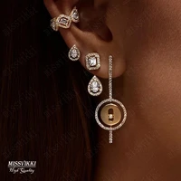 missvikki 2022 new trendy round shape pendant earrings fine jewelry for women wedding girl daily fashion hot high quality