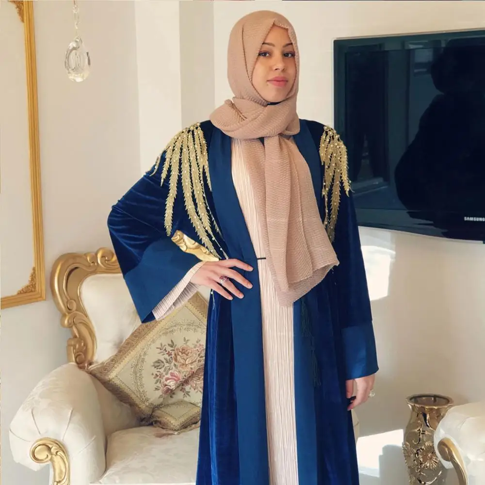 Мусульманское женское модное Макси платье размера плюс халат с вышивкой Абая