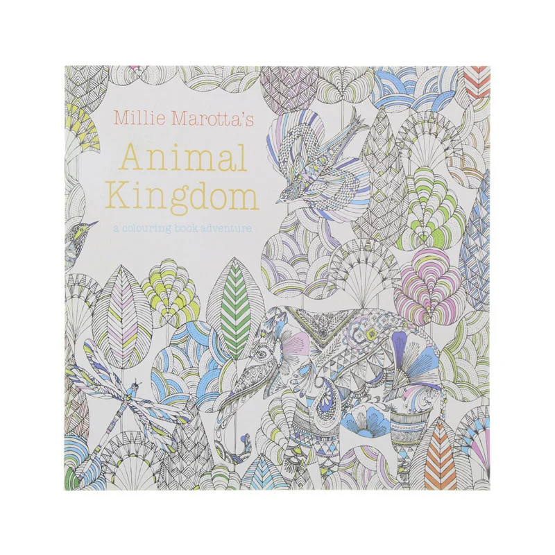 24 страницы животное Королевство английское издание книжка раскраска для детей и