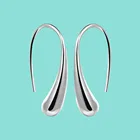 Простые Модные серьги в виде капелек воды из стерлингового серебра 925 пробы для женщин ювелирные изделия серебряные серьги высшего качества