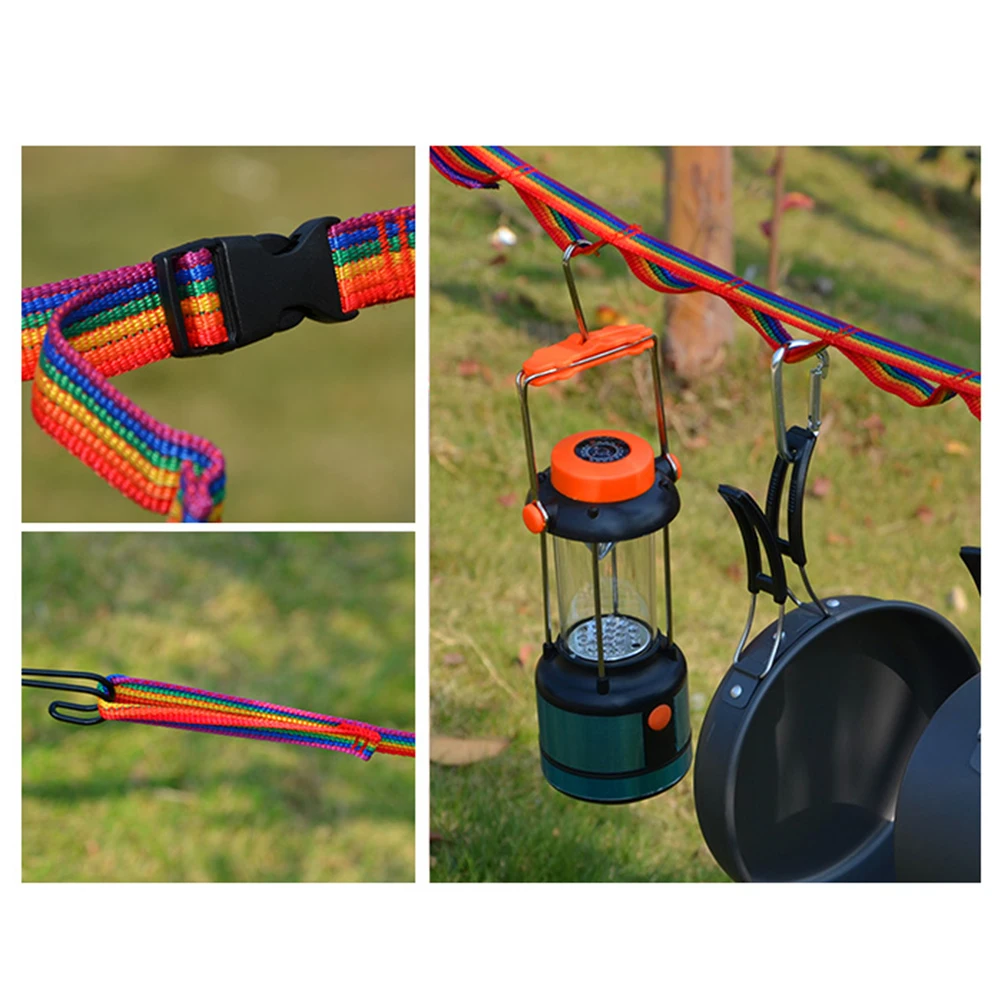 Нейлоновый шнур палатки слинг одежды двухслойная одежда веревка с сумкой для