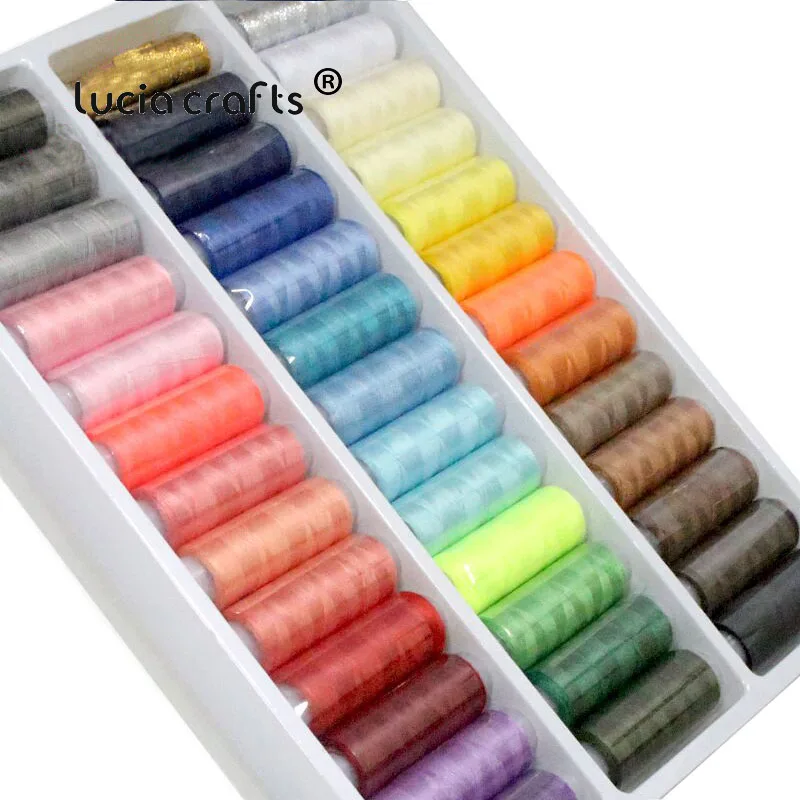 Lucia crafts 24/39 цвета катушки Полиэстер швейные нитки пряжа ручная вышивка нить для