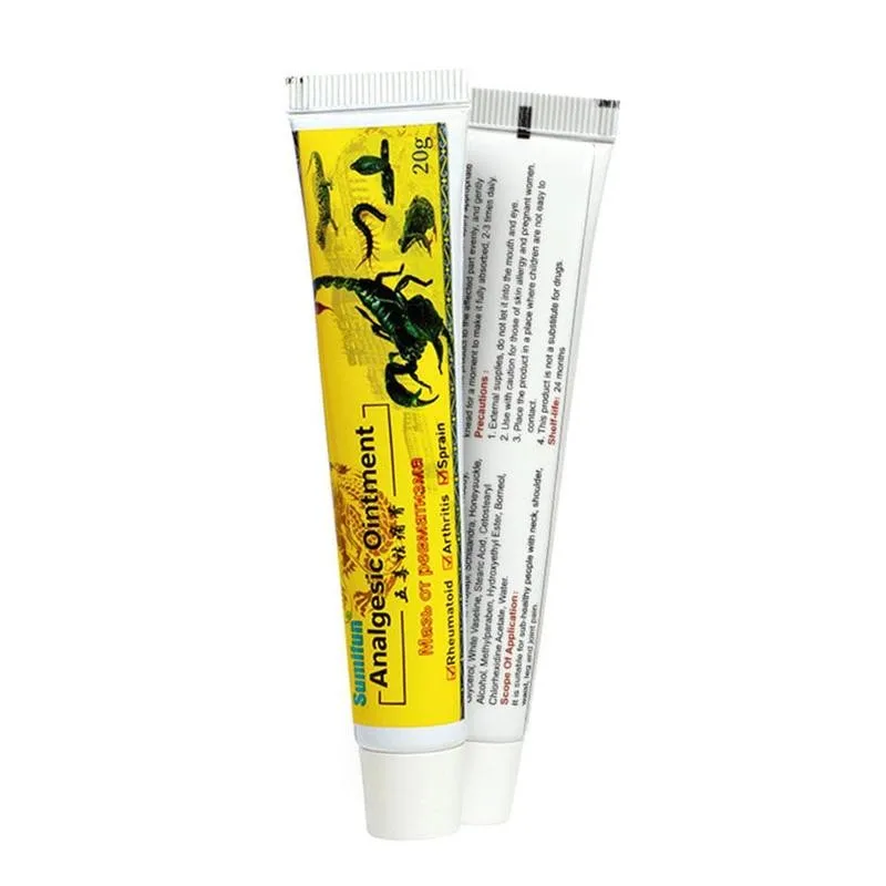 

Scorpion Analgesic Ointment Rheumatism Arthritis Ointment Muscle Sprain Knee Back Rheumatism Balm Medical Plaster