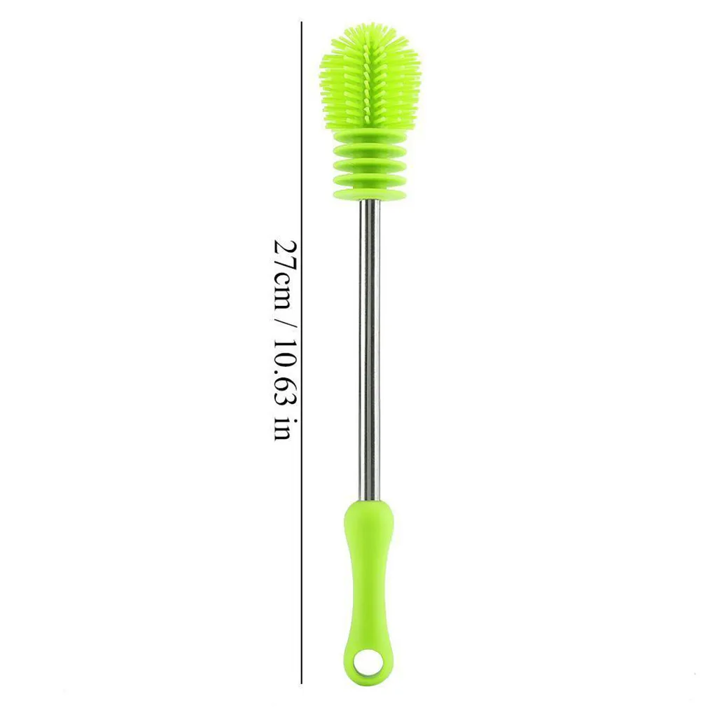 

Bottle Brush Cup Scrubbing Silicone Kitchen Cleaner For Washing Cleaning Bottle Brush Handle Cleaning Utensils Brush Glass #Y5