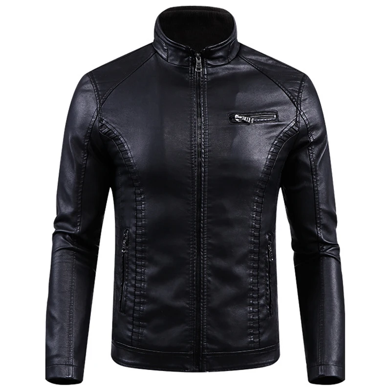 

Pop Winter PU Leather Jacket men leather Jackets Furcoat mens leather Motorcycle jackets and coats jaqueta de couro Wholesale