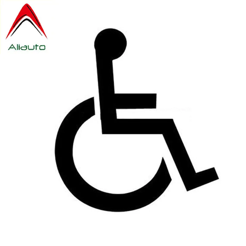 

Светоотражающие автомобильные наклейки Aliauto с символами инвалидов, декоративные наклейки для мотоциклов, аксессуары, черный/серебристый П...