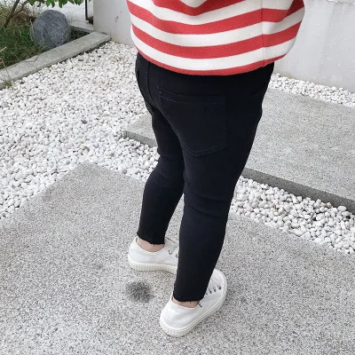 Брюки для маленьких девочек Осень-зима 2019 модные новые повседневные