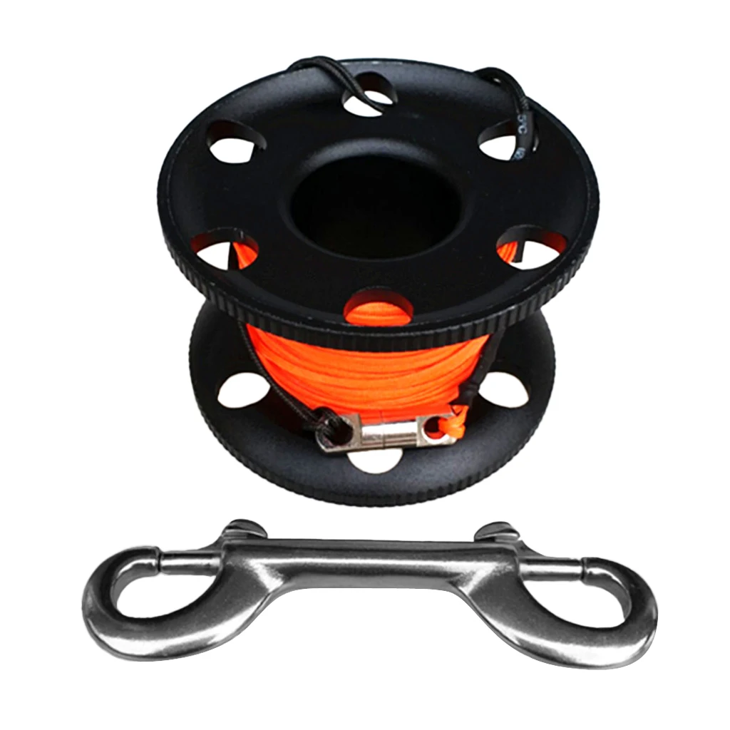 Дайвинг алюминиевый Finger Spool Катушка 20 Вт 30 50 м линия с Нержавеющая сталь оснастки