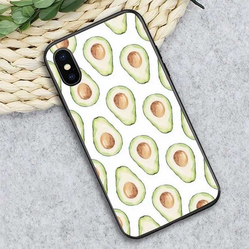 

avocado aesthetic Gteen Fruit Food Phone Case for iPhone 11 12 pro XS MAX 8 7 6 6S Plus X 5S SE 2020 XR mini