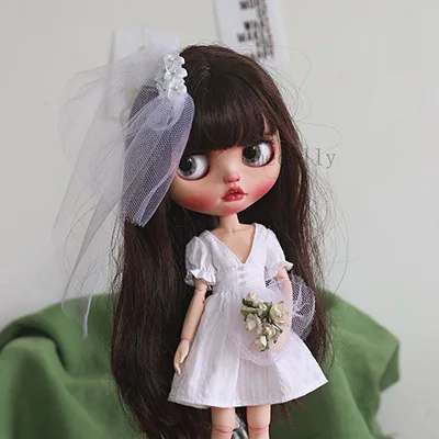 1pcs dress color 1 1 шт., элегантное платье ручной работы для Blyth, Одежда для куклы Holala, аксессуары - Цвет: 1pcs dress color 1