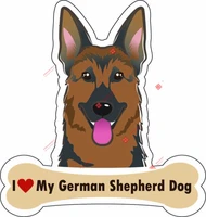 lifelike dog bone sticker i love my german shepherd car sign puppy decal racing motorcycle helmet stickers