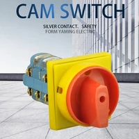 ymw68 203 cam switch 2 positions on off padlock panel mounting power diy rotary changeover 12 terminals silver contact