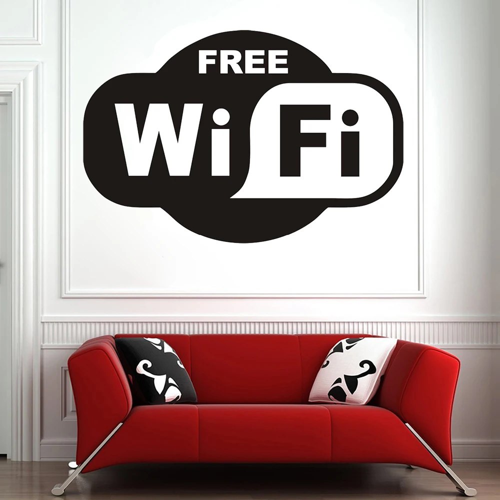 Бесплатная Wi Fi виниловая наклейка на стену знак окно кафе бар Паб Магазин
