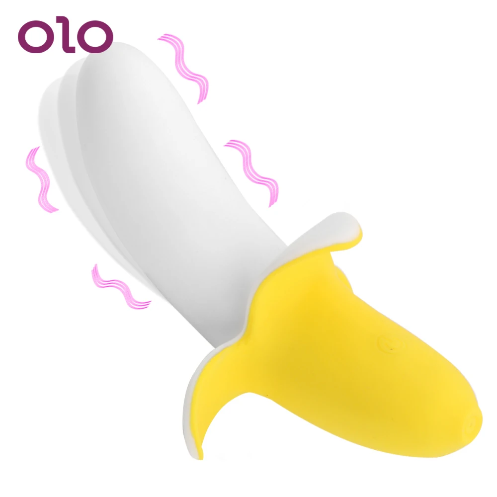 Вибратор стимулятор OLO в форме банана мягкий силиконовый фаллоимитатор для точки