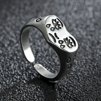 creative cry face rings for women new trendy fashion female open size ring punk ladies bar night club jewelry gifts