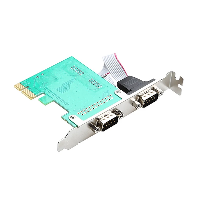 MINI PCI-E PCI Express Dual Serial DB9 RS232 2 Portas Controlador Adaptador de Cartao Verde CH382L chipest | Компьютеры и офис