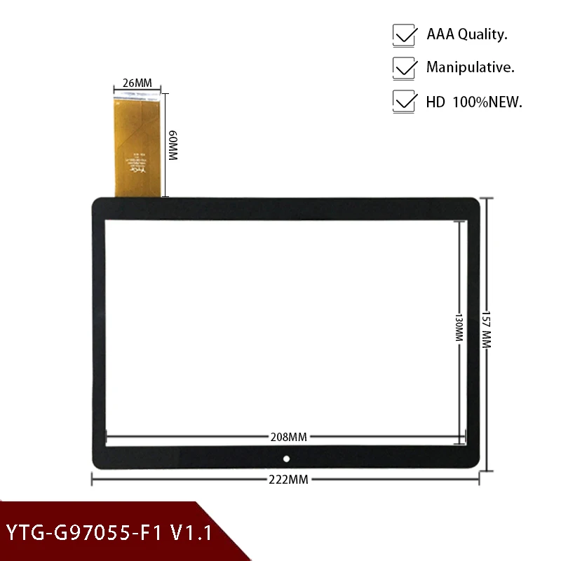 

Original Black New Touch Screen Digitizer For YTG-G97055-F1 V1.1 Tablet Touch panel sensor replacement Free Shipping