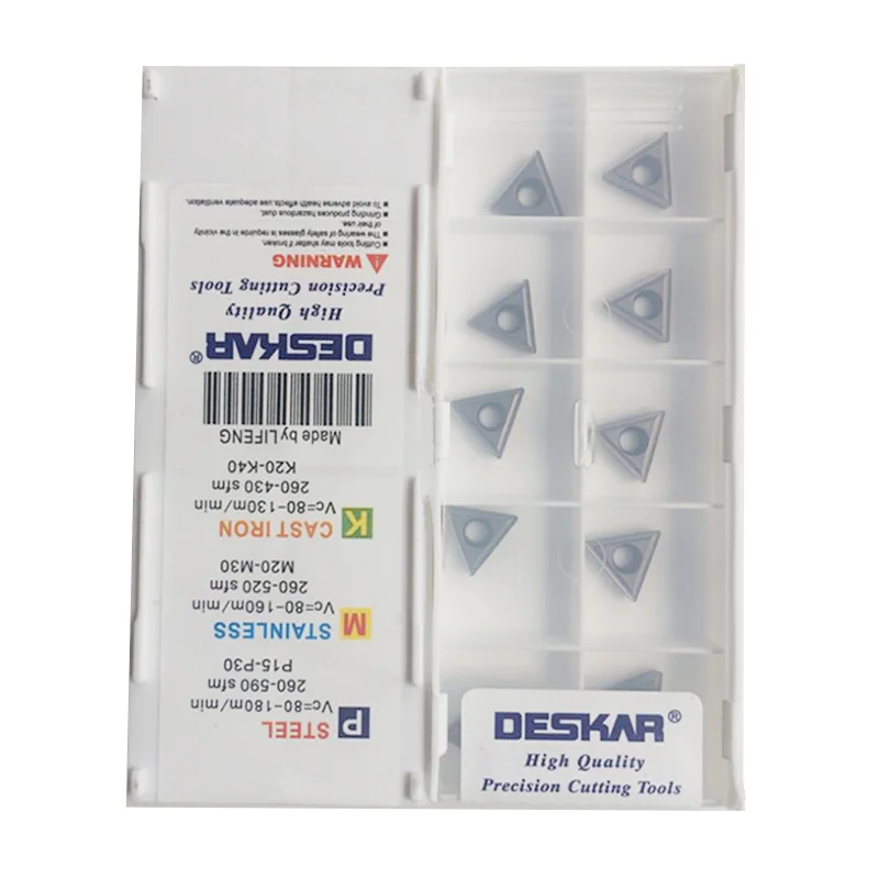 10 штук TCMT110204-FG TCMT110204-MT TCMT110204-HQ LF90 DESKAR Керметовые лезвия для станков с ЧПУ, инструмент для точения TCMT 110204 вставка на.