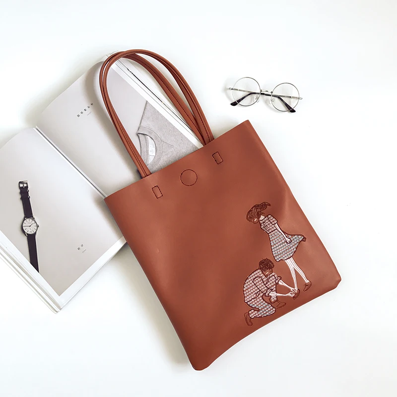 New Vintage Fashion PU Leather Bags Women Briefcases Bag A4 13.3 inch Notebook Office Women's Handbag Shopping Books Working Bag