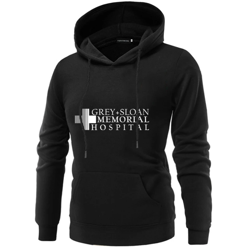 W25808BK GREYS Anatomy толстовка с капюшоном для женщин осень зима толстовки женские с длинным рукавом Повседневный пуловер Harajuku - Цвет: W25808BK