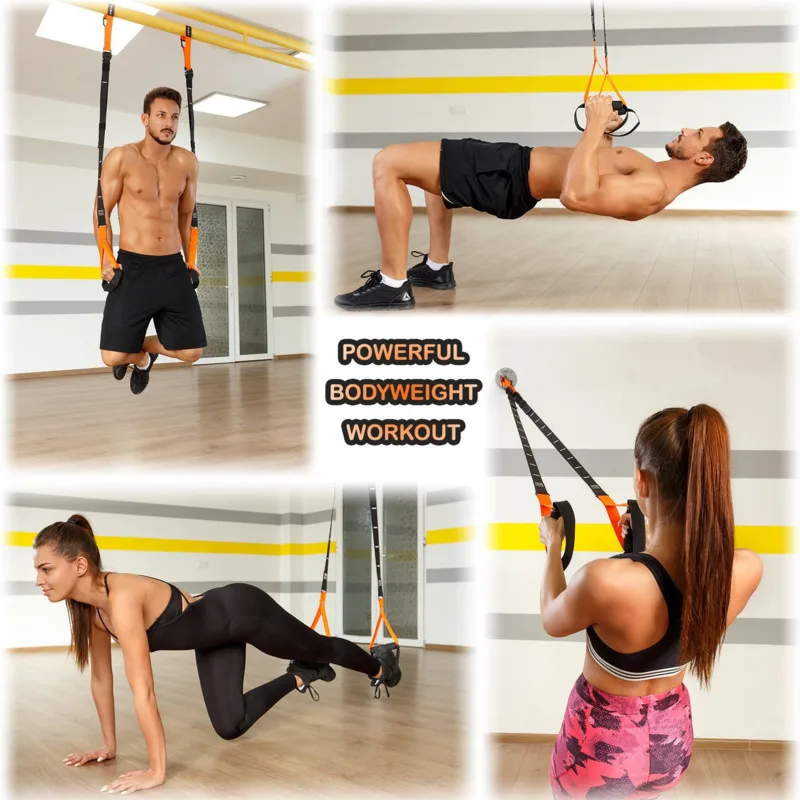 

Bodyweight Resistance Training Kit Exercise Band Fitness Straps For Full Body Workout Indoor Or Outdoor Gym Fitness Trainer Kit