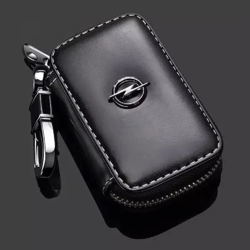 

Genuine Leather Car Remote Key Case Bag Cover Shell Wallet For Opel Insignia Astra Corsa Vectra Omega H J Zafira Car Accessories