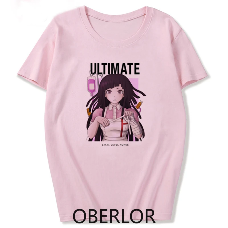 Женская готическая футболка Mikan Tsumiki Danganronpa летняя с графическим рисунком размера