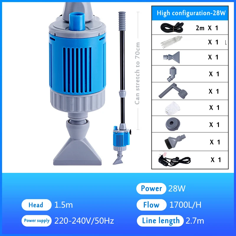 220В Электрический аквариум для аквариума насос замены воды инструменты очистки