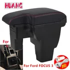 Подлокотник для Ford 17 FOCUS 3 III, автомобильный подлокотник 2017, внутренний подлокотник, перезаряжаемый с USB, светодиодный