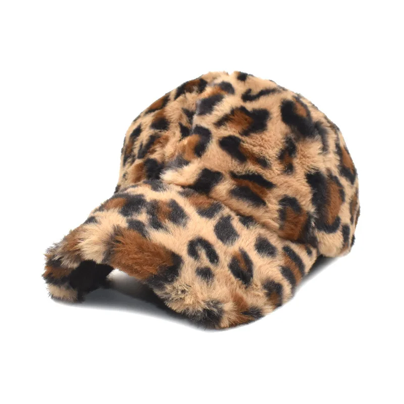 

Autumn and winter new leopard baseball cap women's warm hat fashion versatile cap cap fashion men's hat