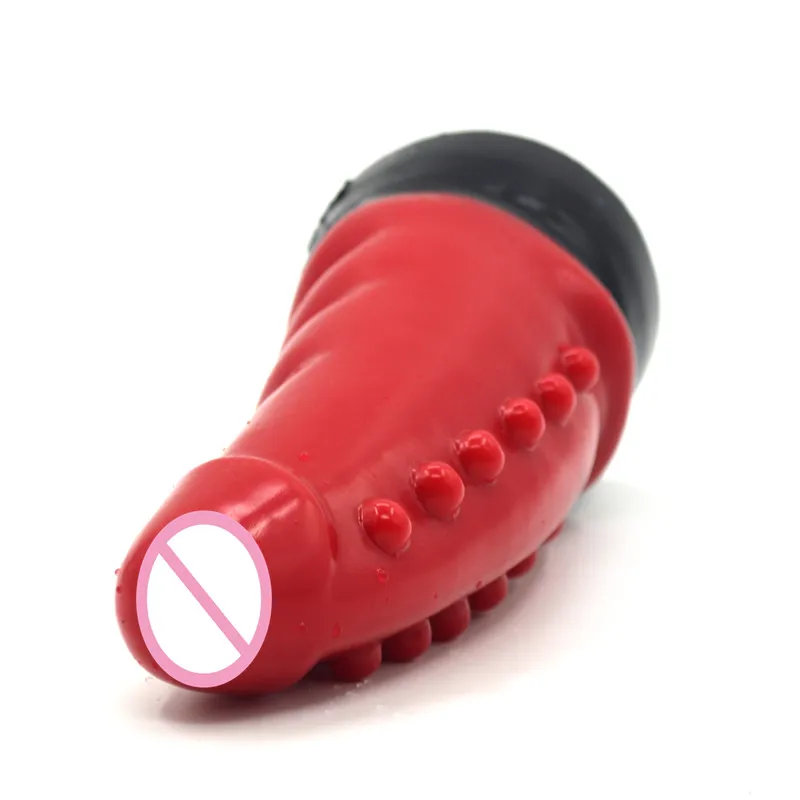 Новейшая красная Реалистичная искусственная Анальная пробка реалистичный пенис