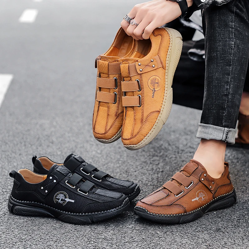 

2021 New Men's Casual Shoes Leather Men's Sneakers Classic Men's Moccasins Loafers Outdoor Platform Shoes Hot Sale Men's Shoes